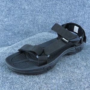 Kunsto Men Sport Sandals Black Synthetic Hook & Loop Size 12‎ Medium
